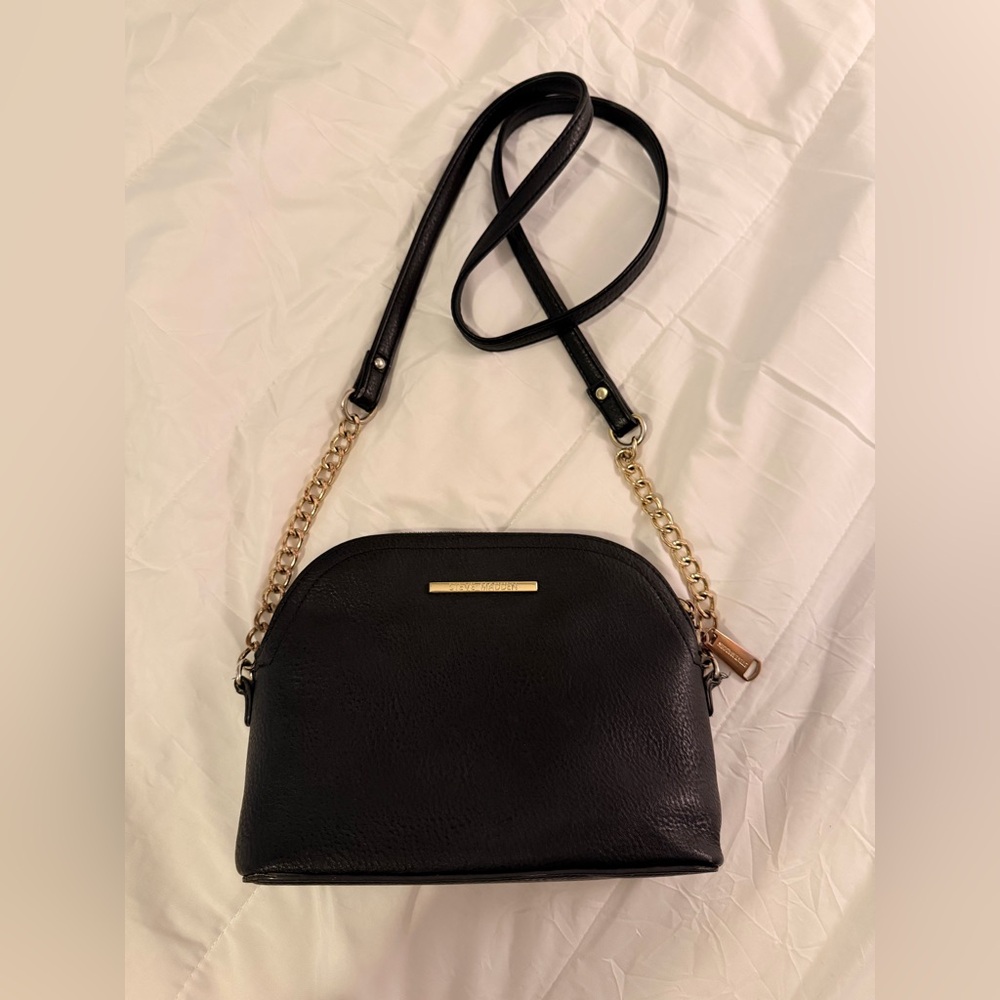 Black Leather Crossbody Bag
